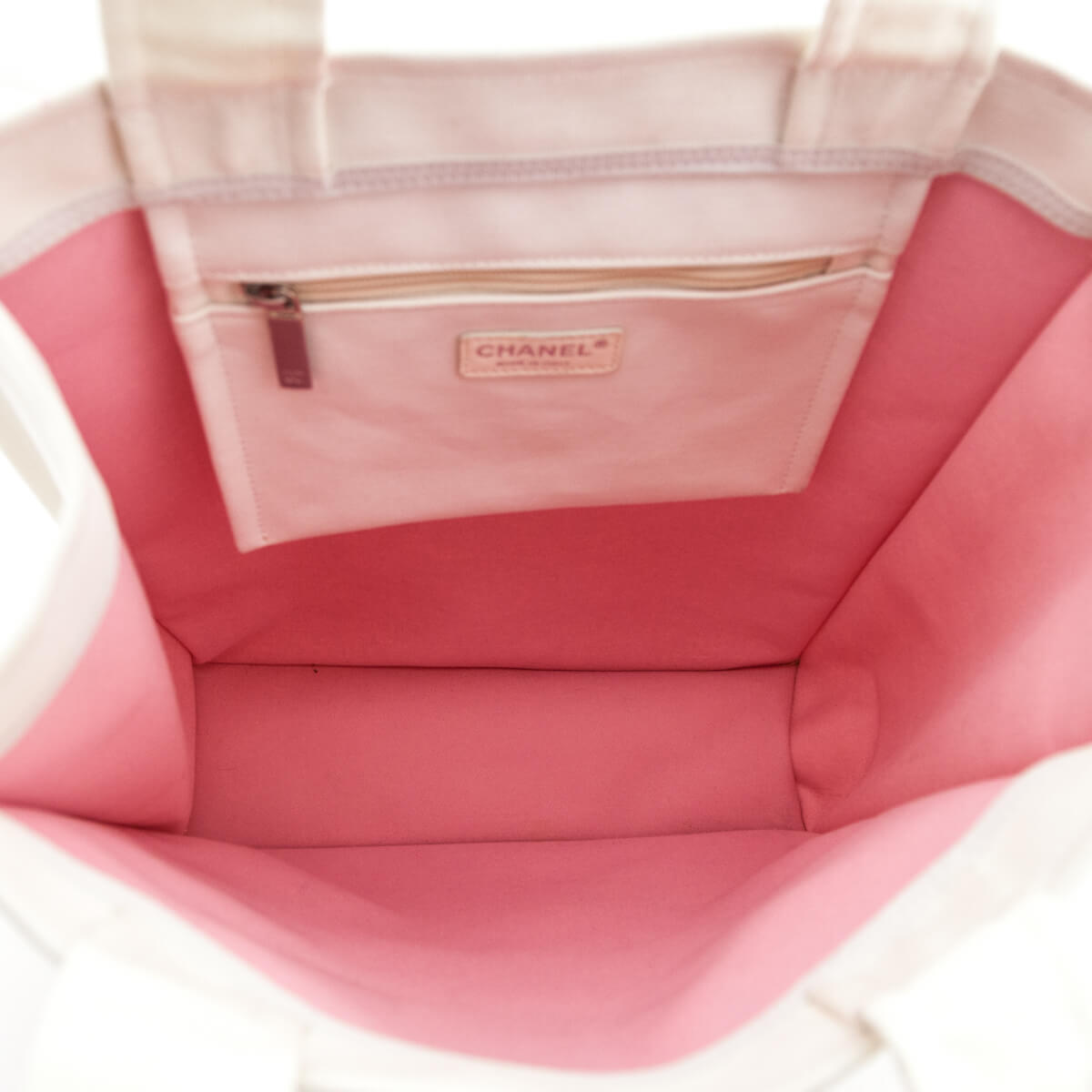 Chanel White Canvas Chanel Cruise Miami Tote - Love that Bag etc - Preowned Authentic Designer Handbags Preloved Fashions