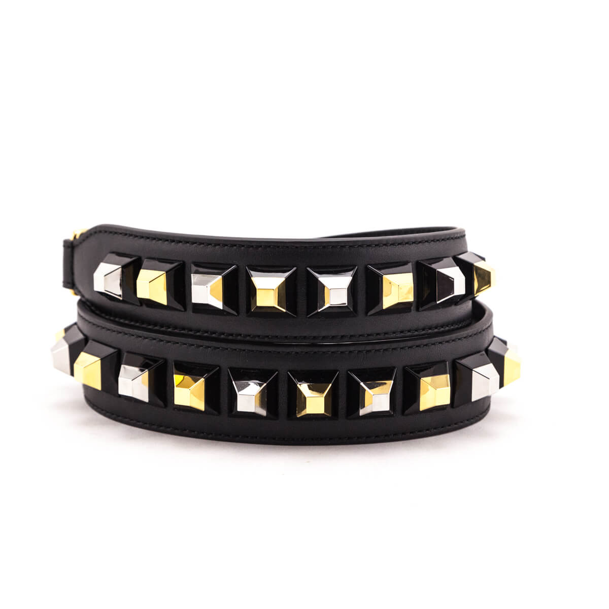 Fendi Black Calfskin Studded Strap You Strap - Love that Bag etc - Preowned Authentic Designer Handbags Preloved Fashions