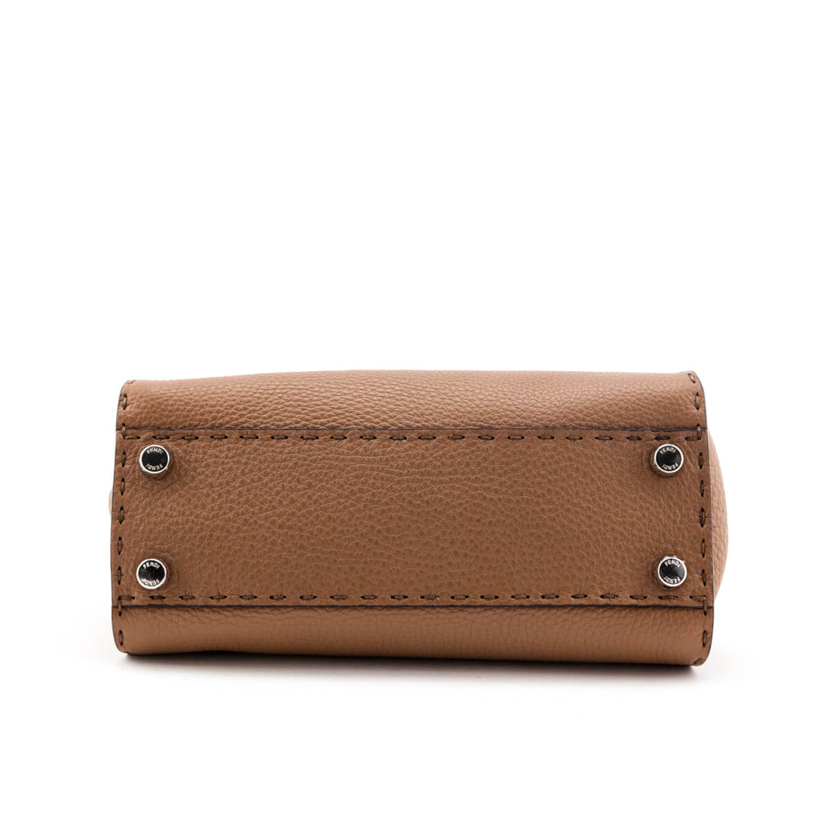 Fendi Brown Cuoio Romano Selleria Mini Peekaboo Satchel - Love that Bag etc - Preowned Authentic Designer Handbags Preloved Fashions