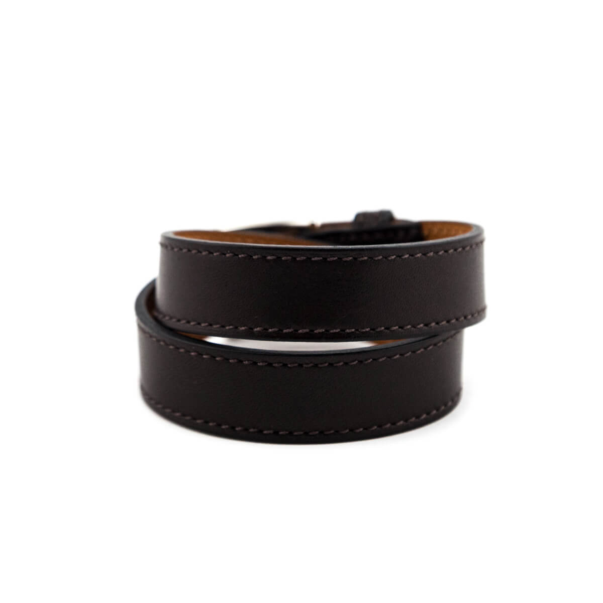 Hermes Brown Etriviere Double Tour Bracelet Size M - Love that Bag etc - Preowned Authentic Designer Handbags Preloved Fashions