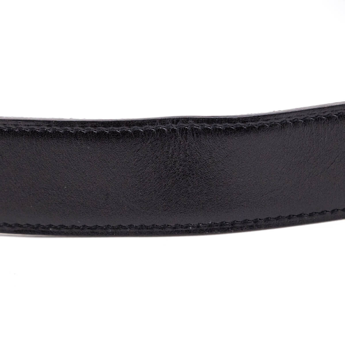 Hermes Black Chocolate Leather H Buckle Reversible Belt Size M - Love that Bag etc - Preowned Authentic Designer Handbags Preloved Fashions