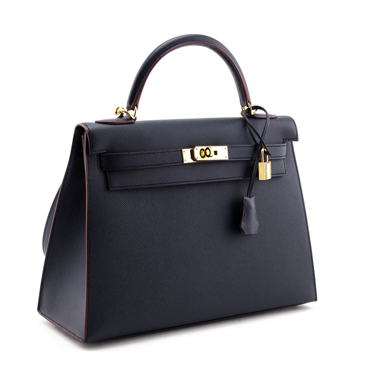 Hermes Bleu Indigo Epsom Kelly Sellier II 32 - Love that Bag etc - Preowned Authentic Designer Handbags Preloved Fashions