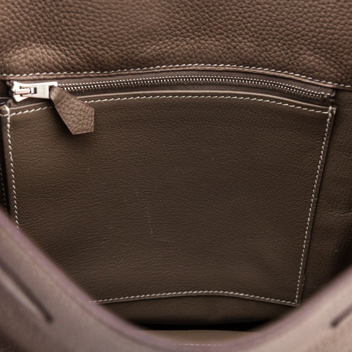 Hermes Etoupe Clemence So Kelly 22 - Love that Bag etc - Preowned Authentic Designer Handbags Preloved Fashions