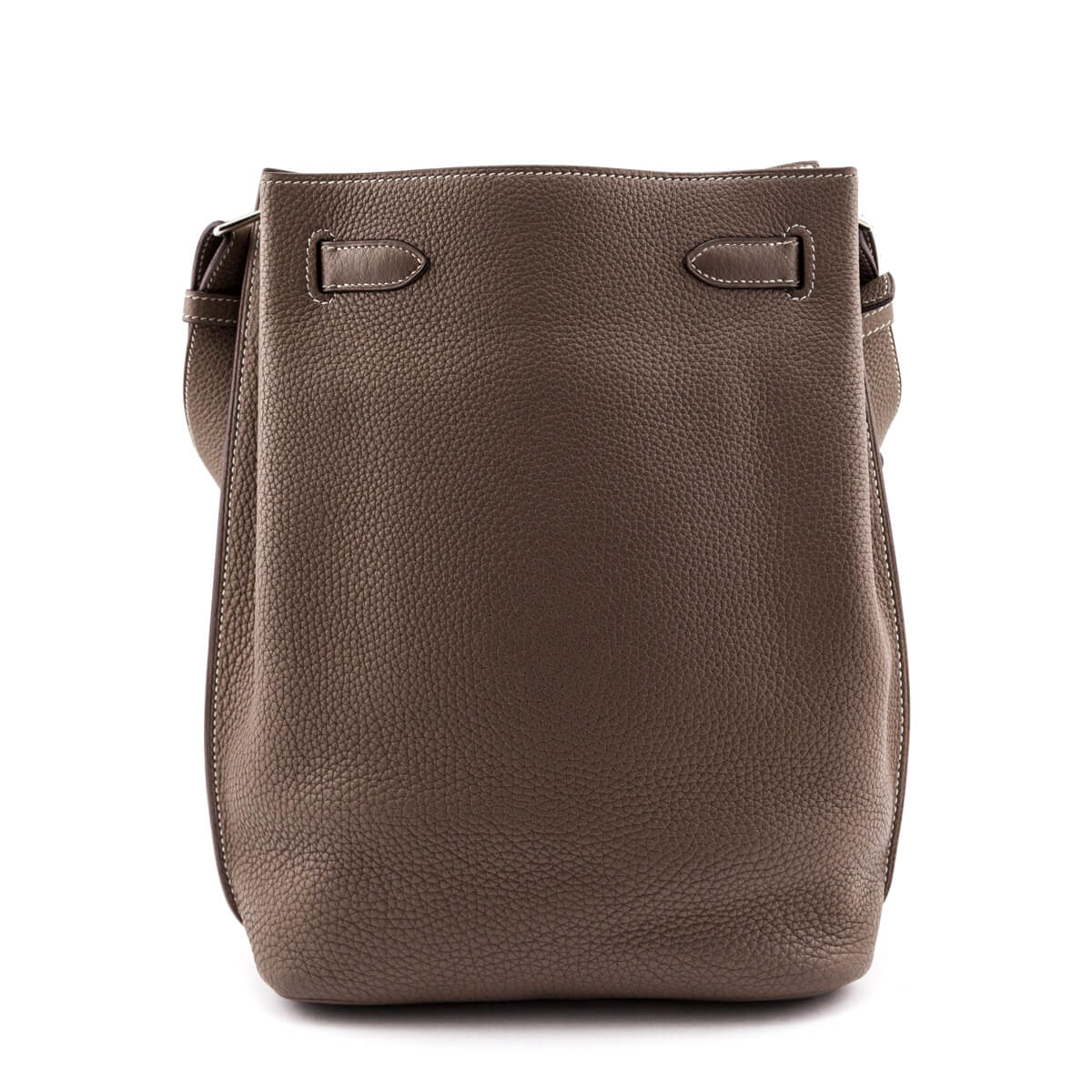 Hermes Etoupe Clemence So Kelly 22 - Love that Bag etc - Preowned Authentic Designer Handbags Preloved Fashions