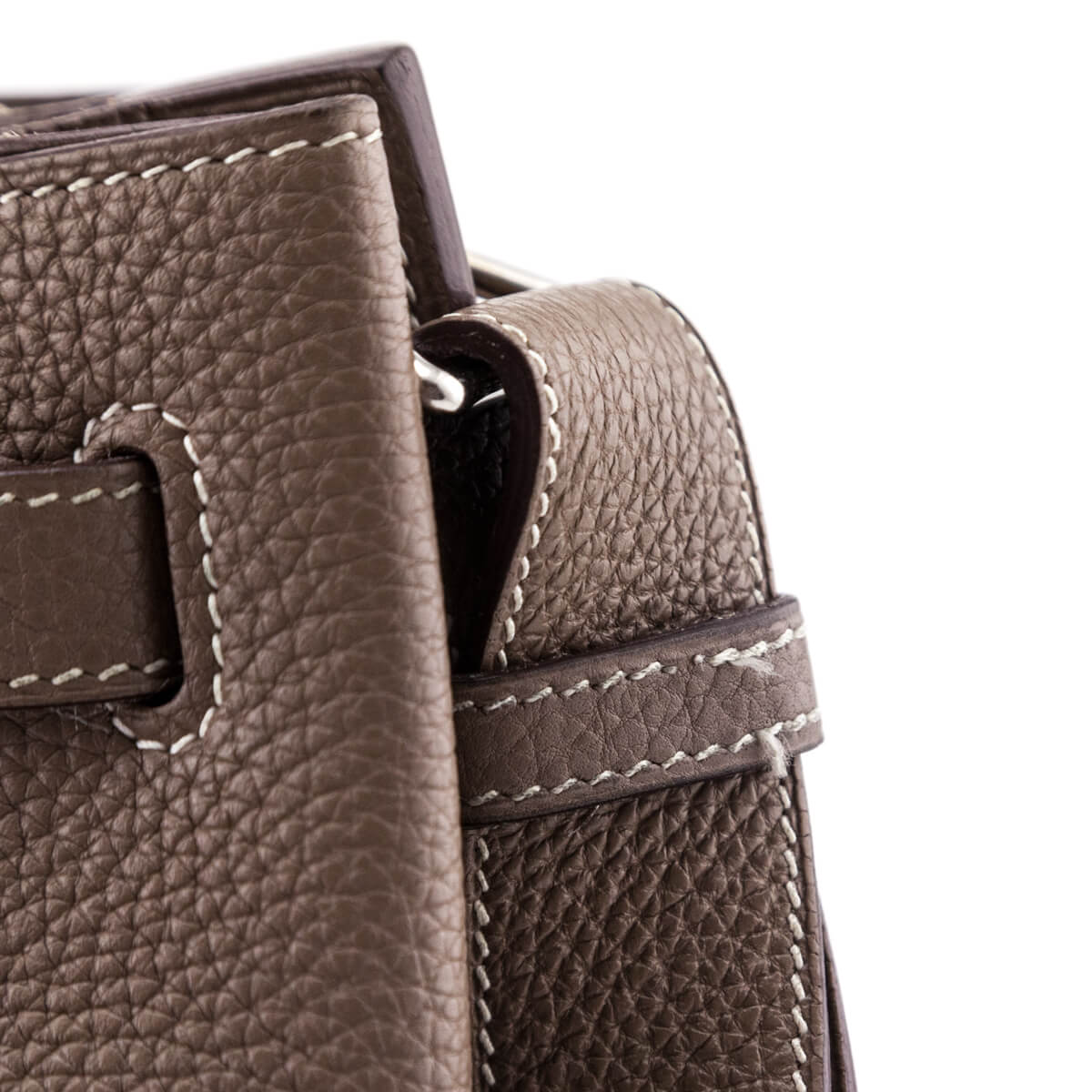 Hermes Etoupe Clemence So Kelly 22 - Love that Bag etc - Preowned Authentic Designer Handbags Preloved Fashions