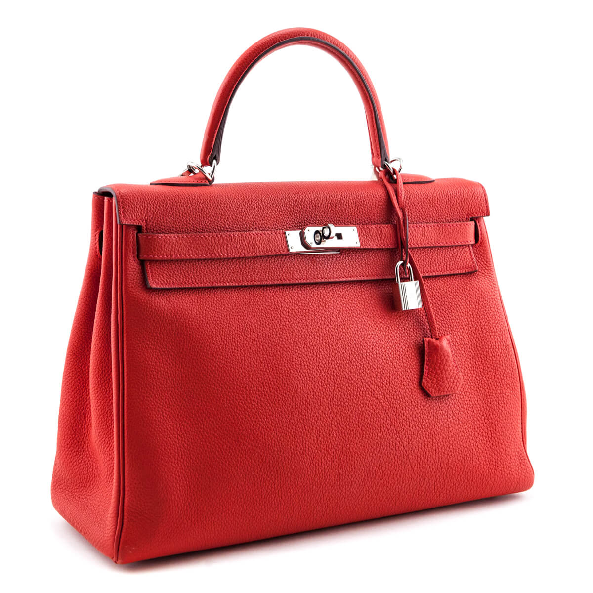 Hermes Geranium Togo Kelly Retourne II 35 - Love that Bag etc - Preowned Authentic Designer Handbags Preloved Fashions