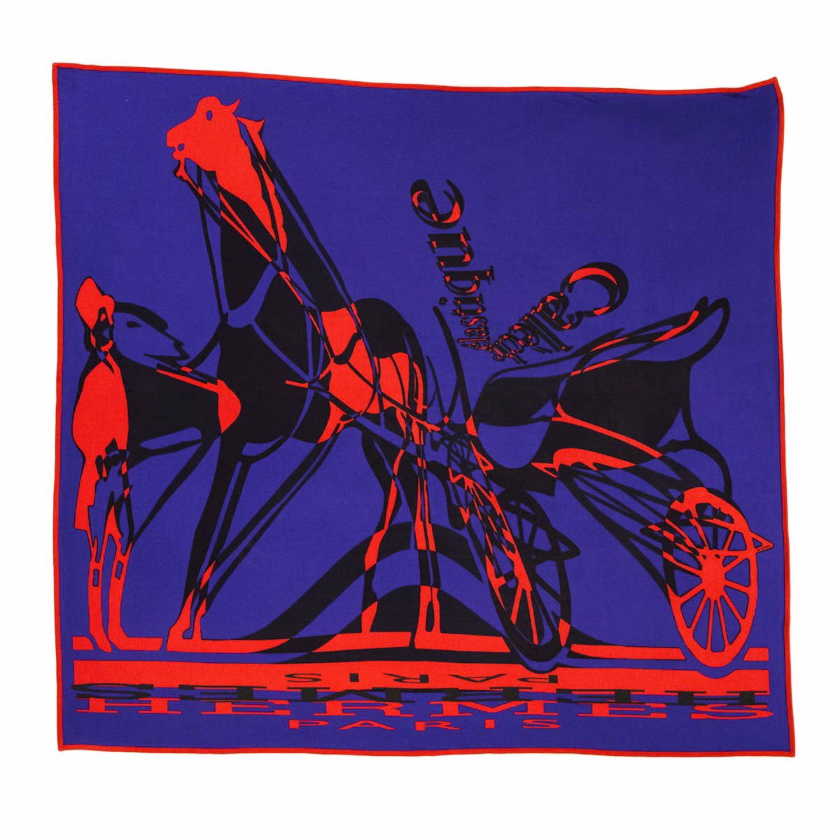 Hermes Purple Red Silk Jersey Caleche Elastique Scarf 90 - Love that Bag etc - Preowned Authentic Designer Handbags Preloved Fashions