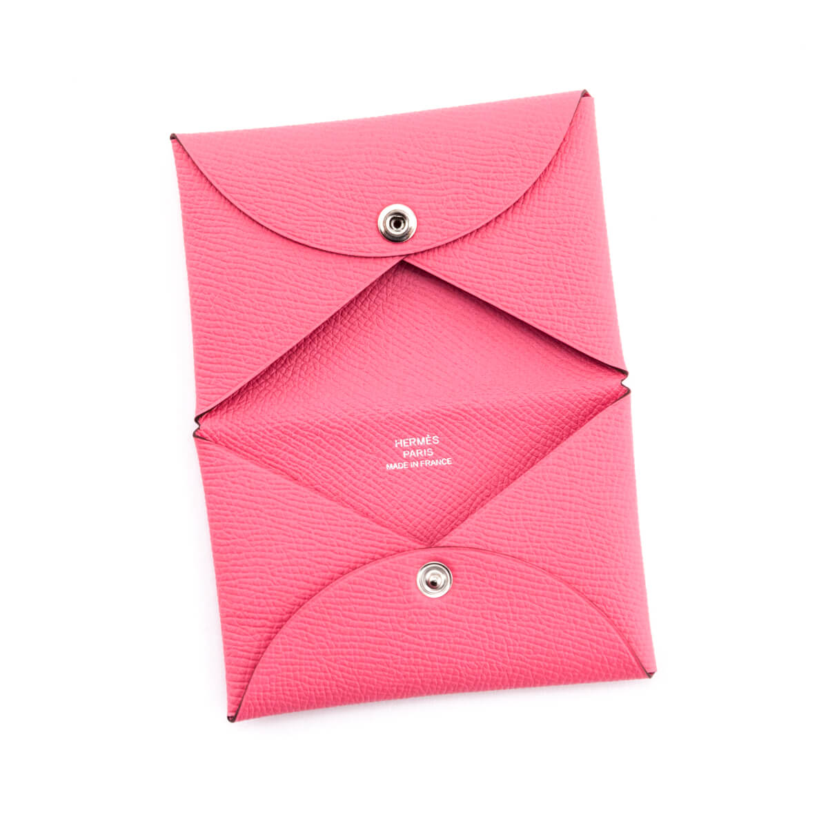 Hermes Rose Azalee Epsom Calvi Card Holder - Love that Bag etc - Preowned Authentic Designer Handbags Preloved Fashions