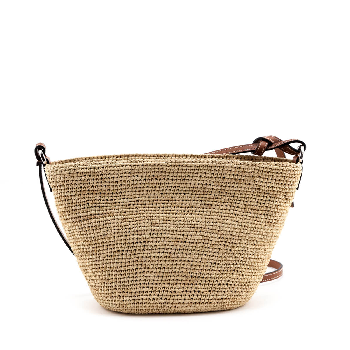 Loewe Raffia and Leather Paula's Ibiza Pochette Bag - Love that Bag etc - Preowned Authentic Designer Handbags Preloved Fashions