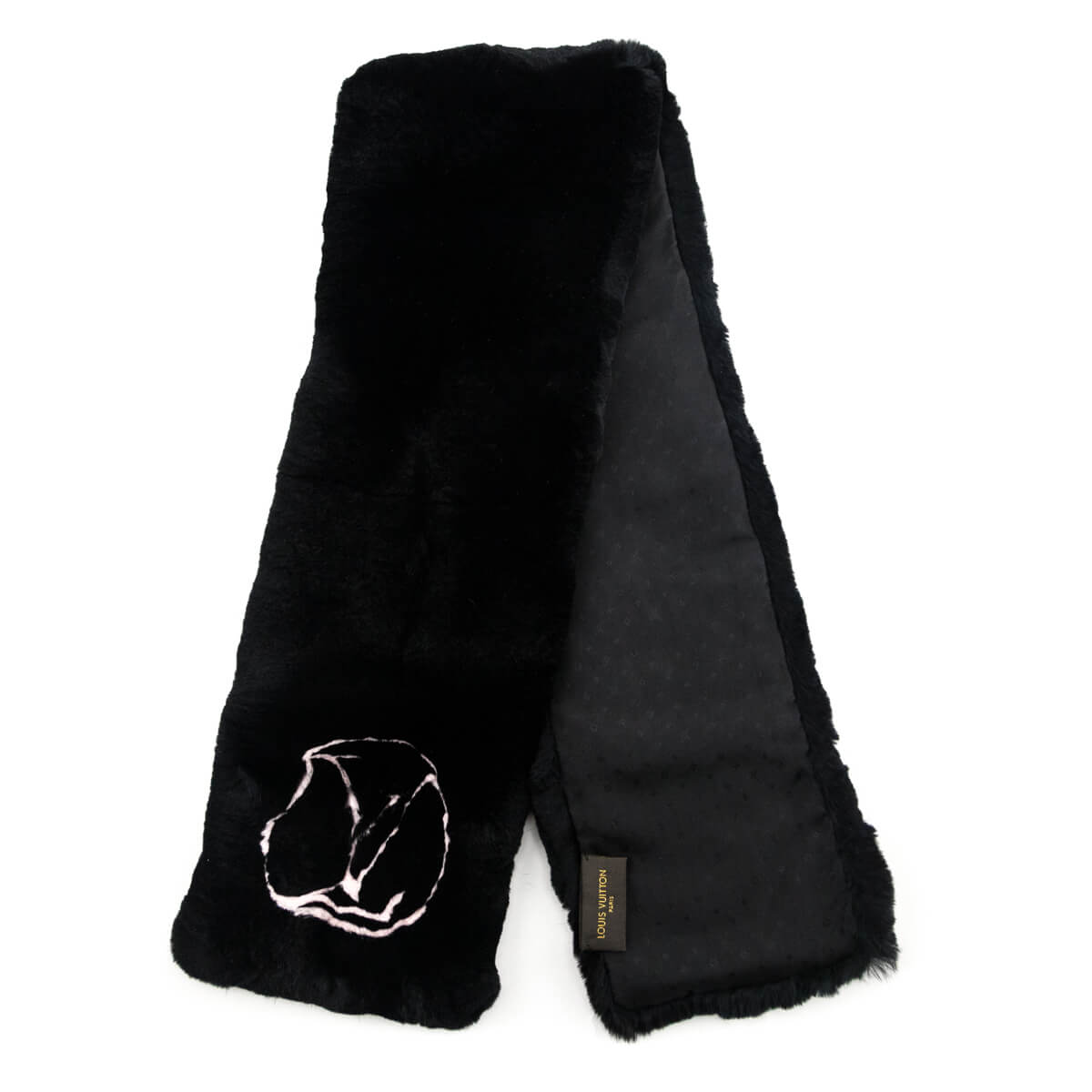 Louis Vuitton Black Pink Rabbit Logo Scarf - Love that Bag etc - Preowned Authentic Designer Handbags Preloved Fashions