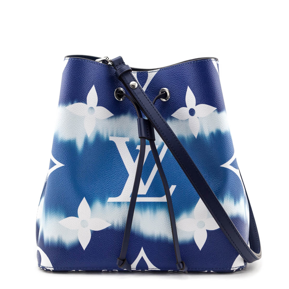 Louis Vuitton Blue Giant Monogram Escale Neonoe MM - Love that Bag etc - Preowned Authentic Designer Handbags Preloved Fashions