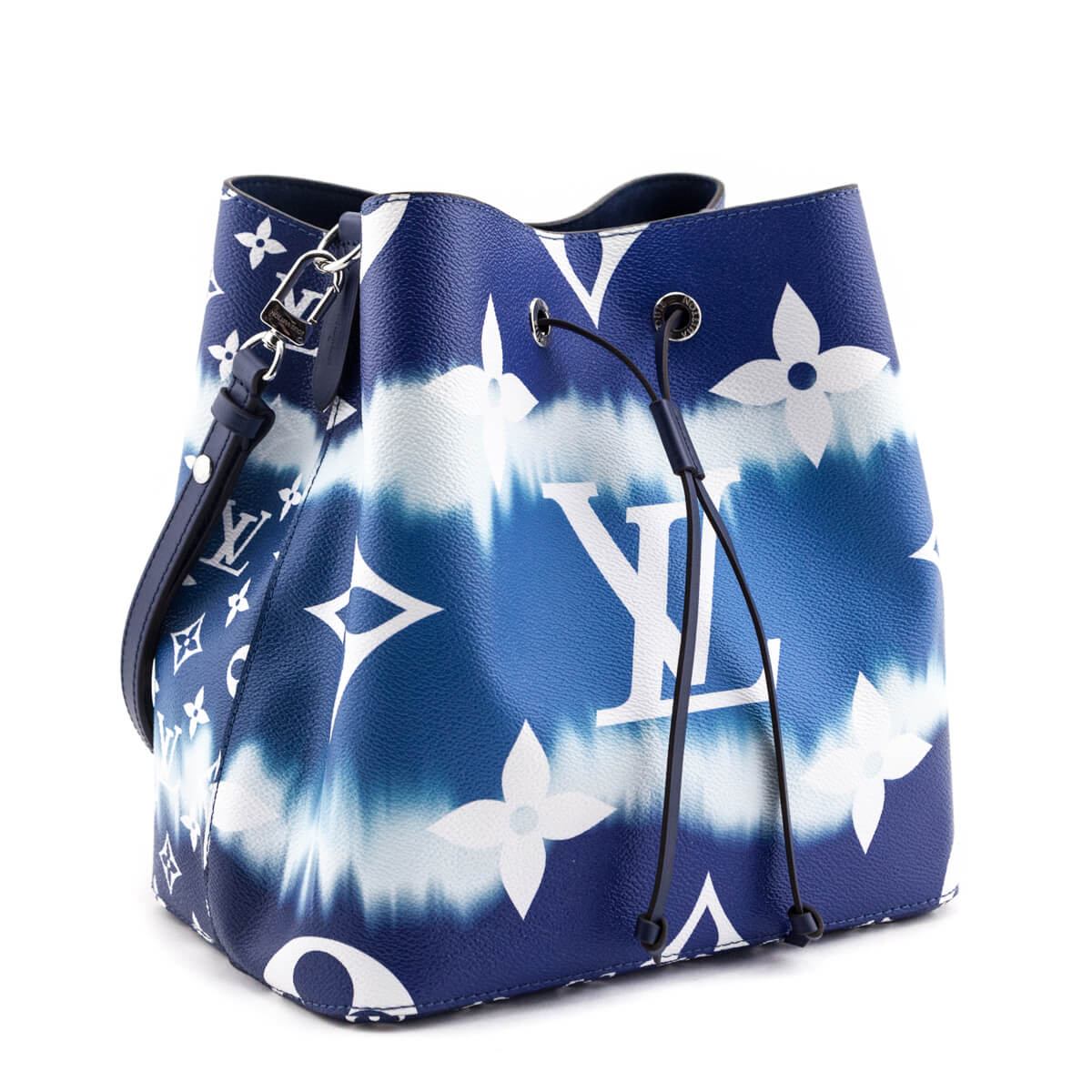 Louis Vuitton Blue Giant Monogram Escale Neonoe MM - Love that Bag etc - Preowned Authentic Designer Handbags Preloved Fashions