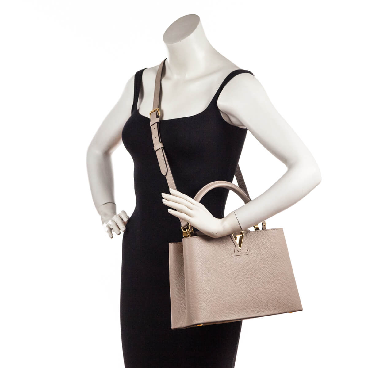 Louis Vuitton Galet Taurillon Capucines PM - Love that Bag etc - Preowned Authentic Designer Handbags Preloved Fashions