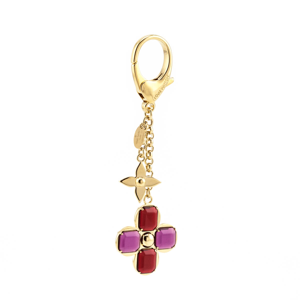 Louis Vuitton Gold-Tone Bijoux Flower Logo Bag Charm Key Holder - Love that Bag etc - Preowned Authentic Designer Handbags Preloved Fashions