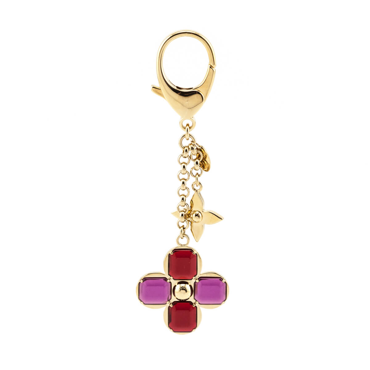 Louis Vuitton Gold-Tone Bijoux Flower Logo Bag Charm Key Holder - Love that Bag etc - Preowned Authentic Designer Handbags Preloved Fashions