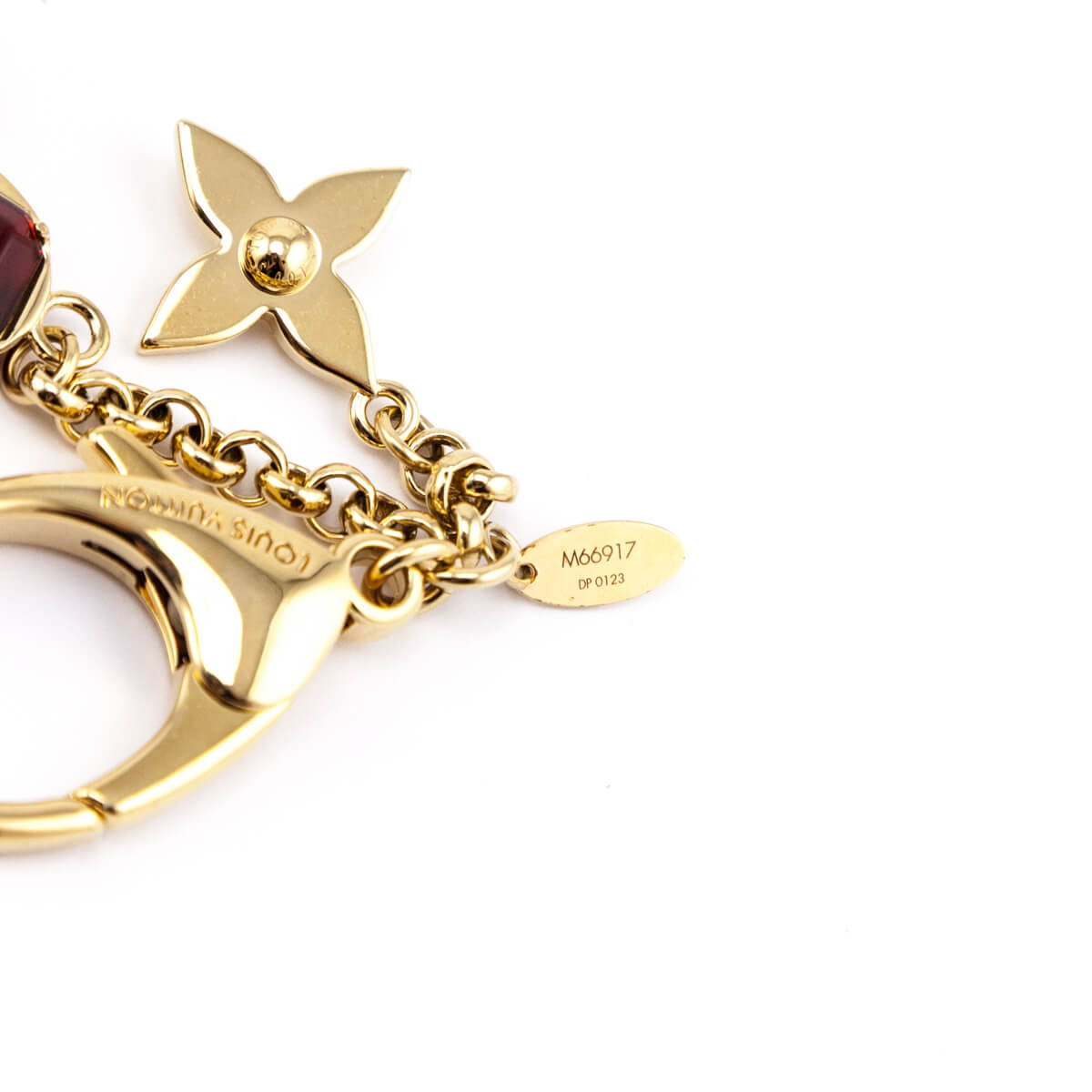 Louis Vuitton Gold-Tone Bijoux Flower Logo Bag Charm Key Holder - Love that Bag etc - Preowned Authentic Designer Handbags Preloved Fashions