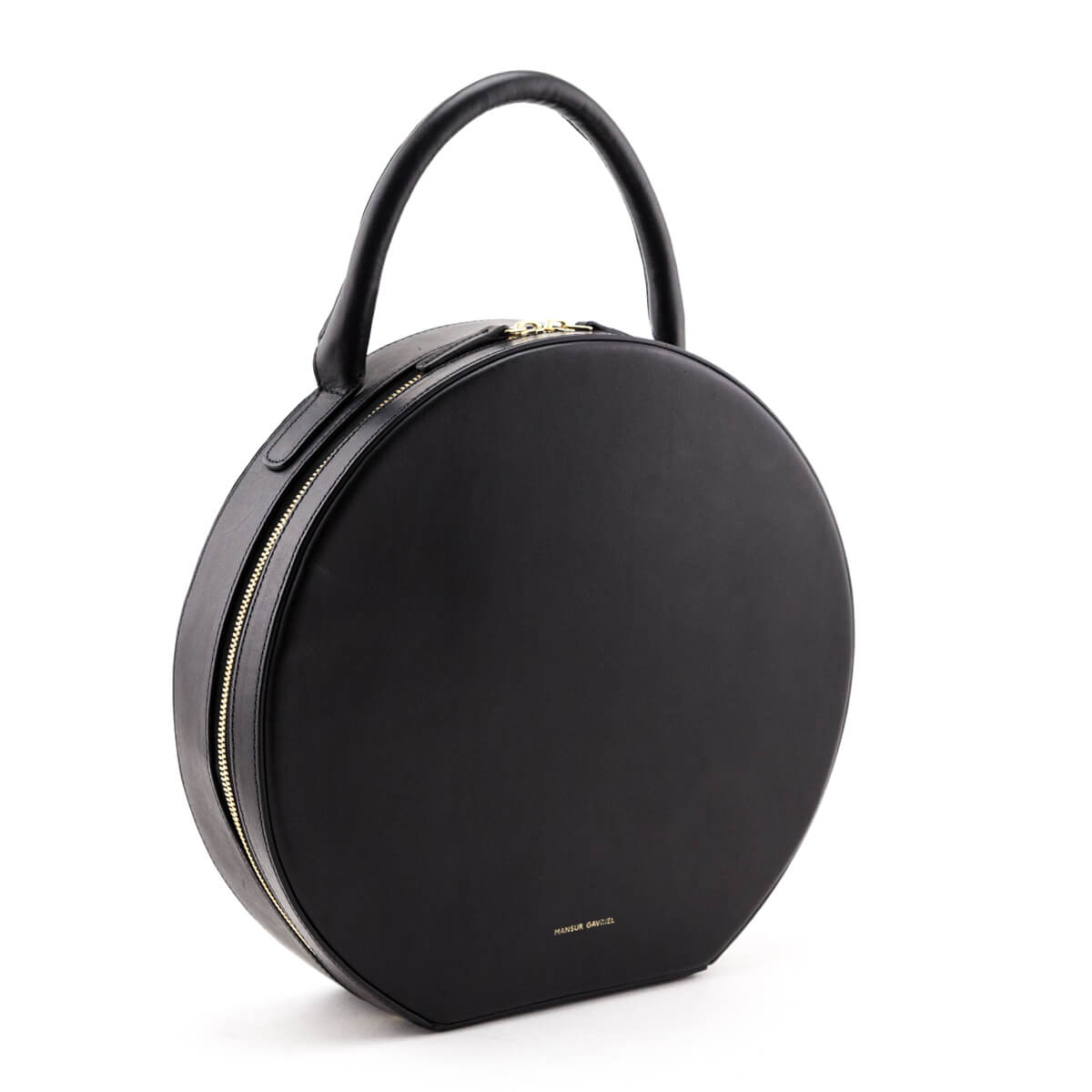 Mansur Gavriel Black Vegetable-Tanned Leather Large Circle Bag - Love that Bag etc - Preowned Authentic Designer Handbags Preloved Fashions