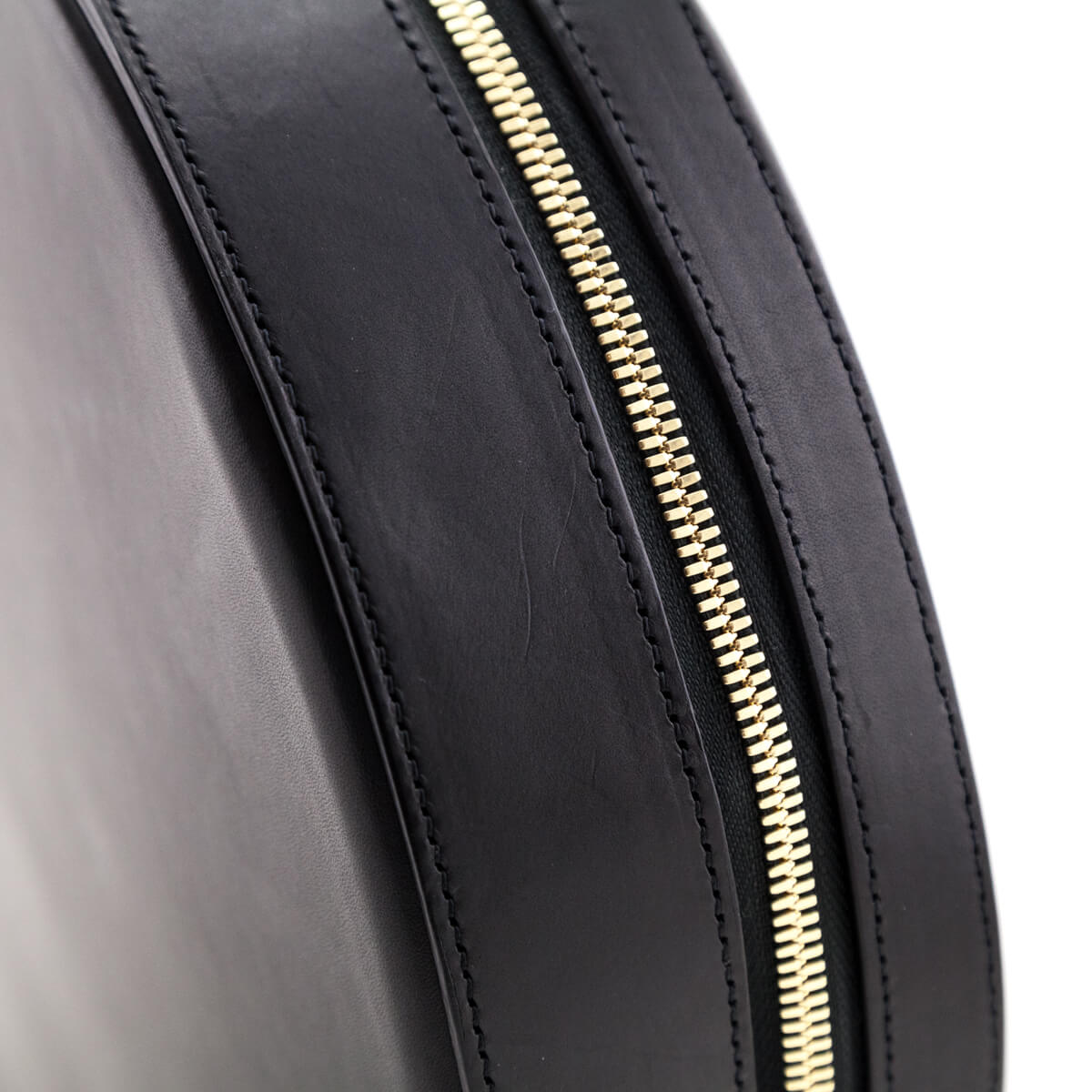 Mansur Gavriel Black Vegetable-Tanned Leather Large Circle Bag - Love that Bag etc - Preowned Authentic Designer Handbags Preloved Fashions