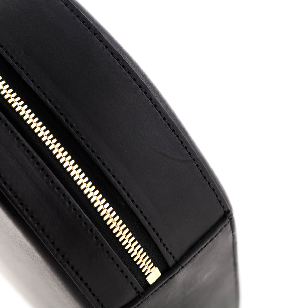 Mansur Gavriel Black Vegetable-Tanned Leather Large Circle Bag - Love that Bag etc - Preowned Authentic Designer Handbags Preloved Fashions