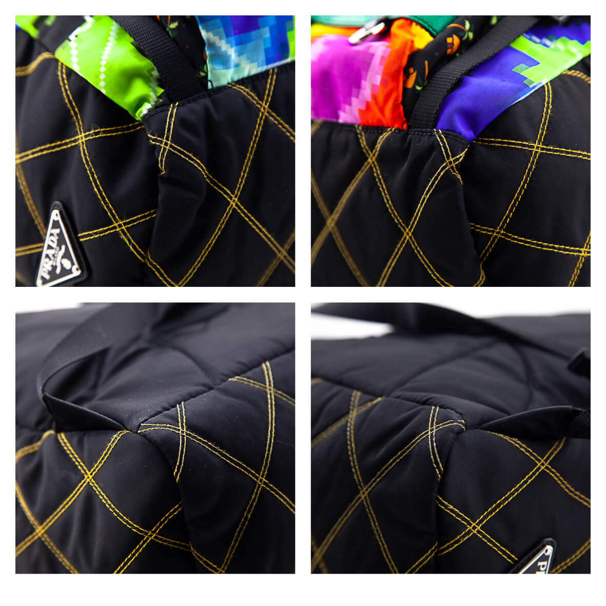 Prada Multicolor Printed Nylon Double Buckle Backpack - Love that Bag etc - Preowned Authentic Designer Handbags Preloved Fashions