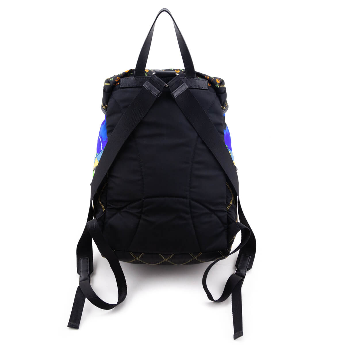 Prada Multicolor Printed Nylon Double Buckle Backpack - Love that Bag etc - Preowned Authentic Designer Handbags Preloved Fashions