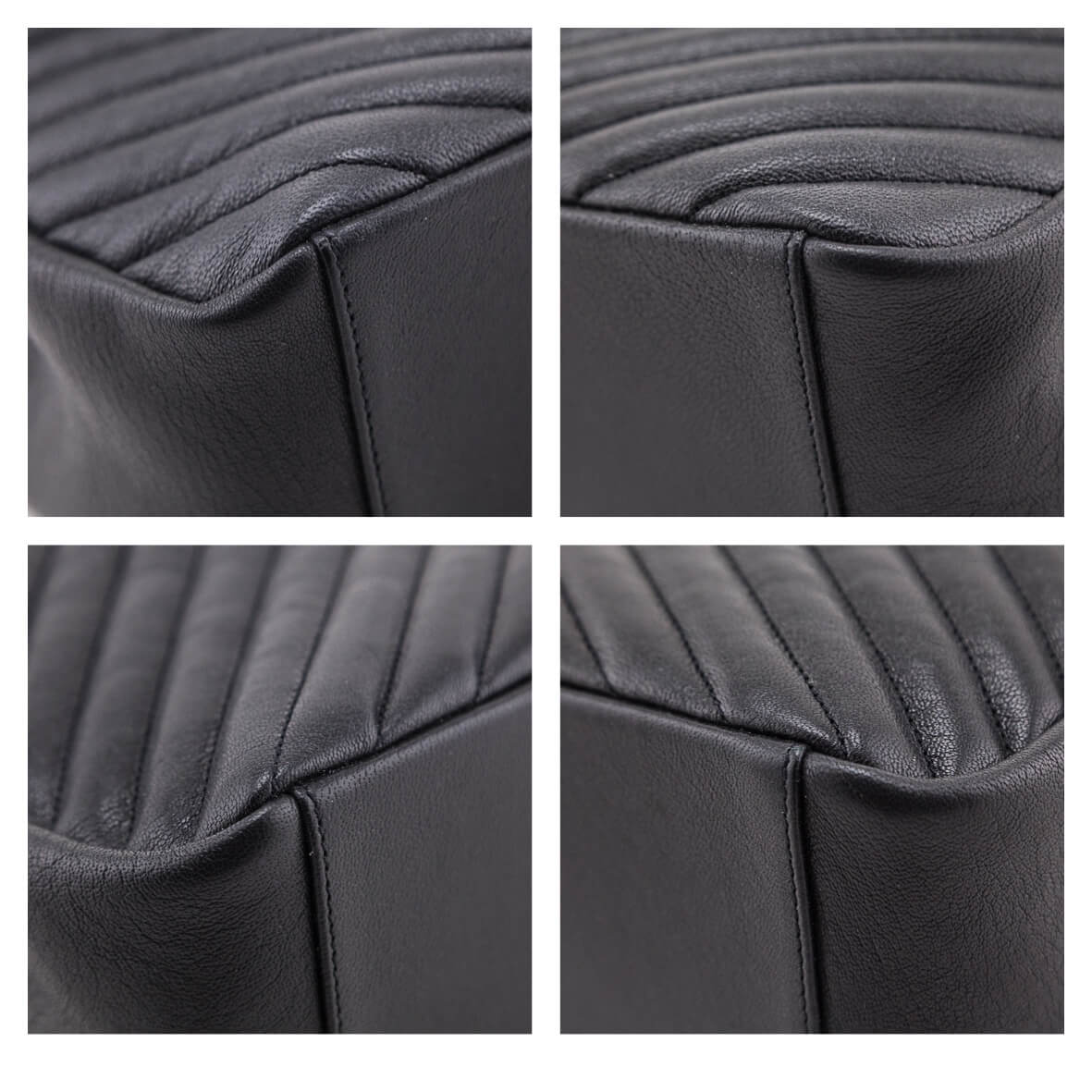 Saint Laurent Black Chevron Matelasse Sheepskin Large College Bag - Love that Bag etc - Preowned Authentic Designer Handbags Preloved Fashions