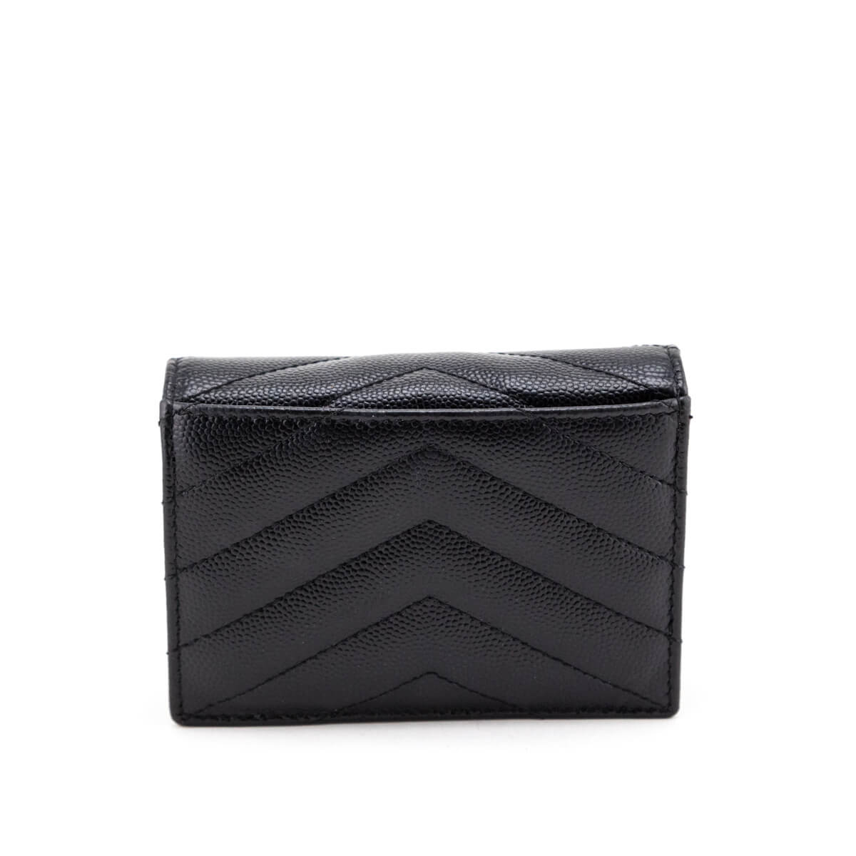 Saint Laurent Black Grain De Poudre Monogram Card Case - Love that Bag etc - Preowned Authentic Designer Handbags Preloved Fashions