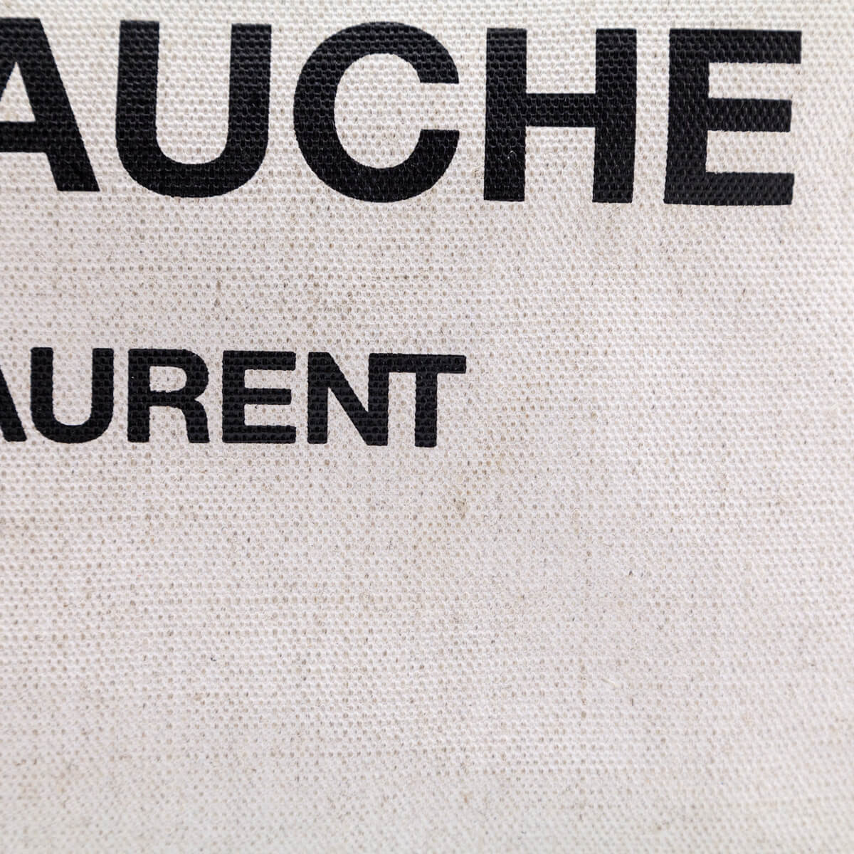 Saint Laurent White Linen and Leather Rive Gauche Noe Tote - Love that Bag etc - Preowned Authentic Designer Handbags Preloved Fashions