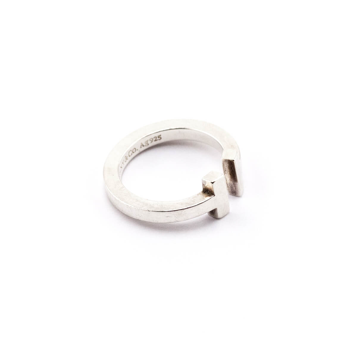 Tiffany Co. Sterling Silver Tiffany T Square Ring Size 6 - Love that Bag etc - Preowned Authentic Designer Handbags Preloved Fashions