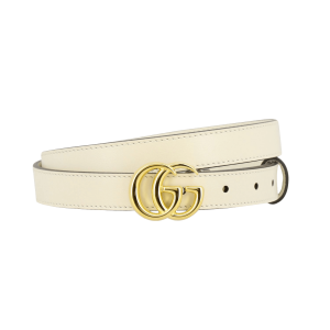 GG Marmont Leather Belt With Shiny Buckle