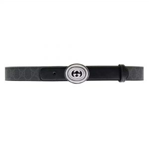 Gucci Belt With Interlocking G Oval Buckle