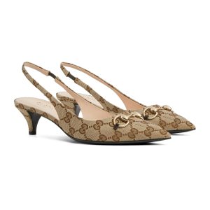 Gucci Women's GG Canvas Slingback Pump