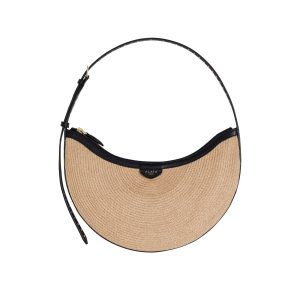 Alaïa Demi Lune Bag In Paper Straw