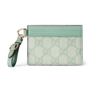 Gucci GG Emblem Card Case With Strap