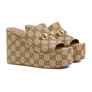 Gucci Women's Wedge Sandal With Horsebit