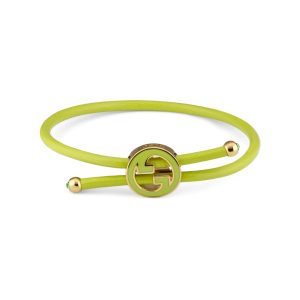 Gucci Bracelet With Enamel Round Interlocking G