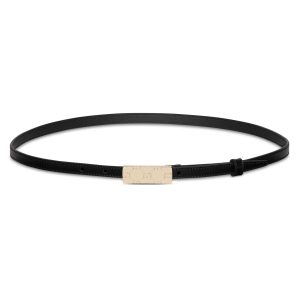 Gucci Thin Belt With Plaque Buckle