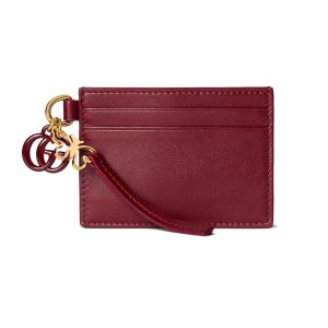 Gucci Card Case With Double G And Butterfly Charm