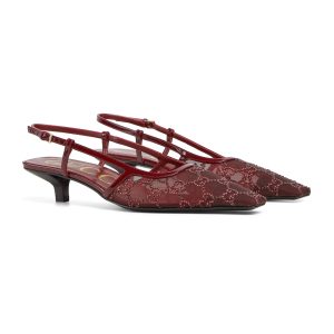 Gucci Women's GG Crystal Slingback Pump