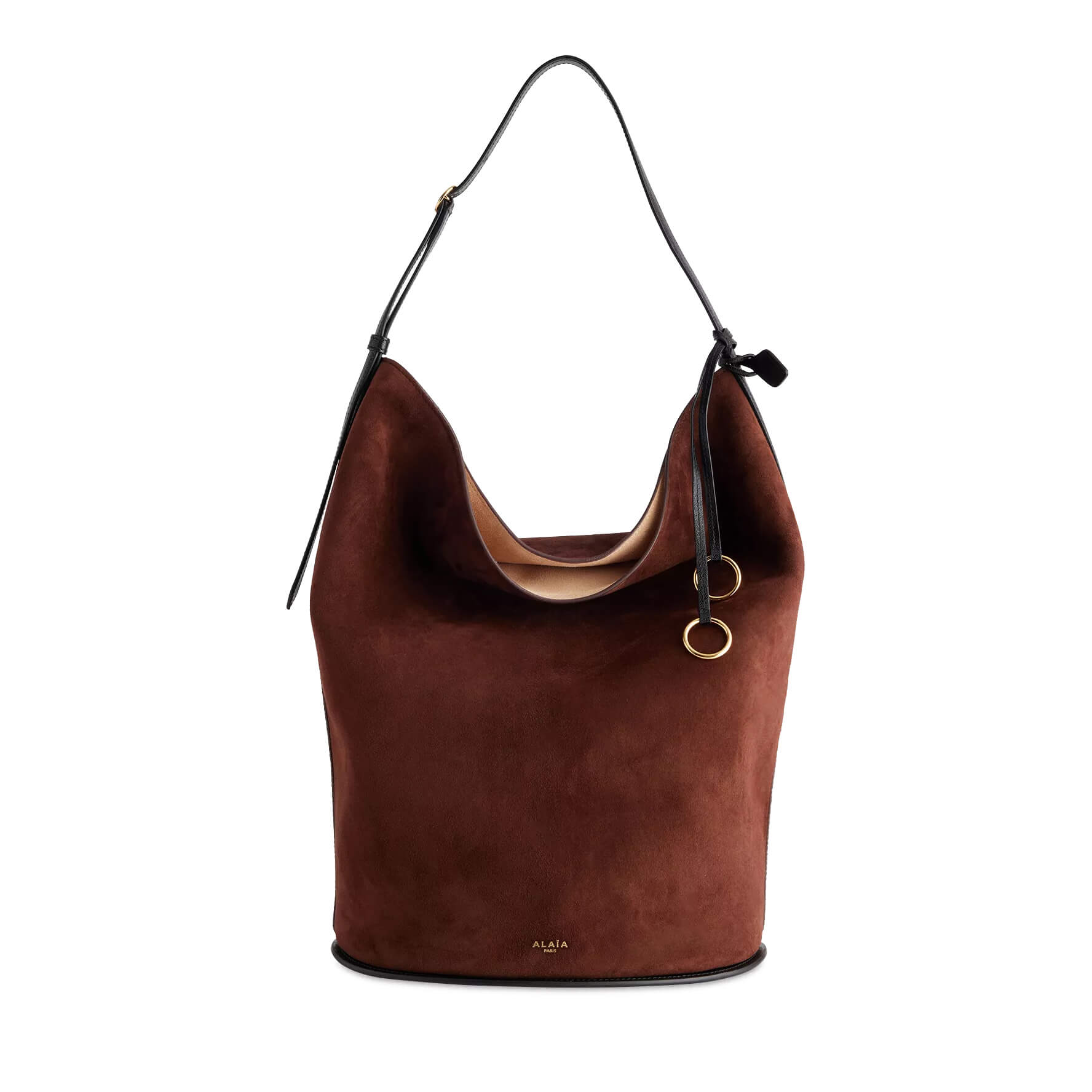 Alaïa Small Leather-trimmed Suede Tote at Enigma Boutique