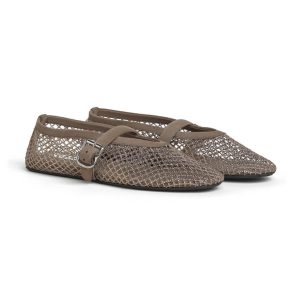 Alaïa Ballet Flats In Strass Fishnet