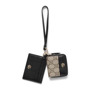 Gucci Bi-color GG Marmont Zip Around Wallet