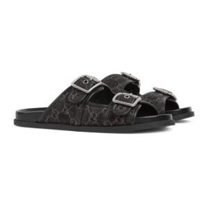 Gucci Men's Slide Sandal With Buckles