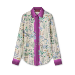 Gucci Printed Silk Twill Shirt