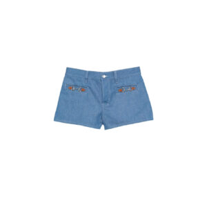 Gucci Cotton Denim Shorts With Horsebit